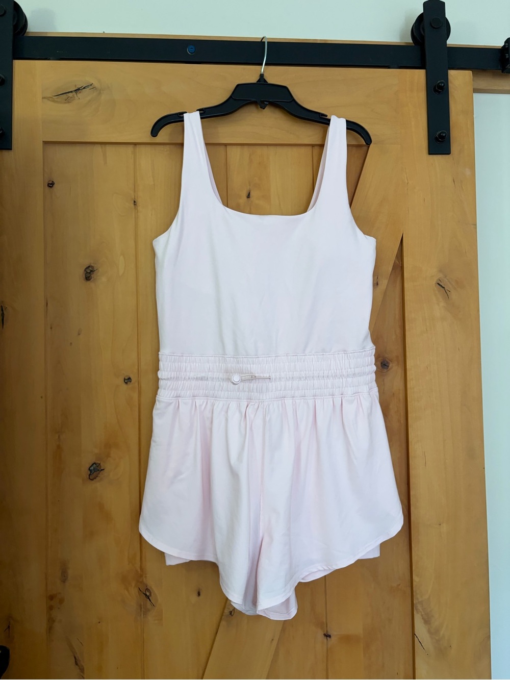 Yogalicious Light Pink Smocked-Waist Romper